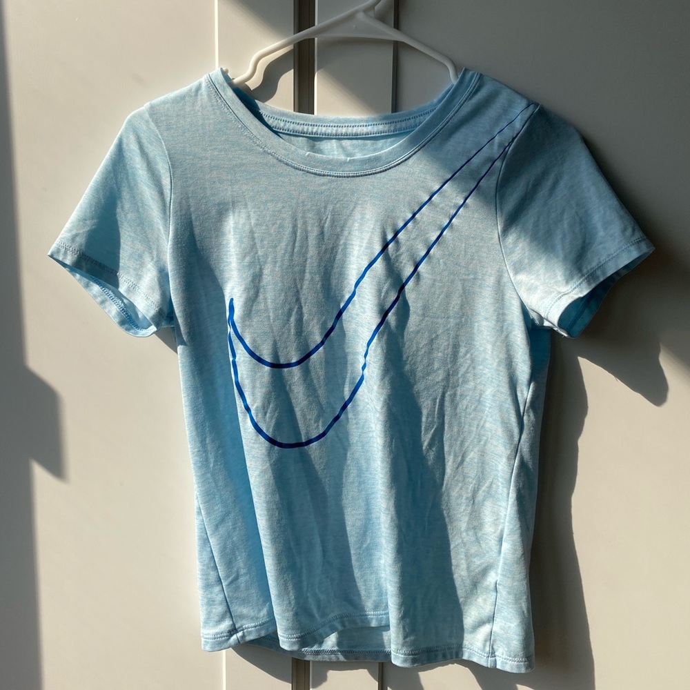 Light blue Nike Dri-fit shirt